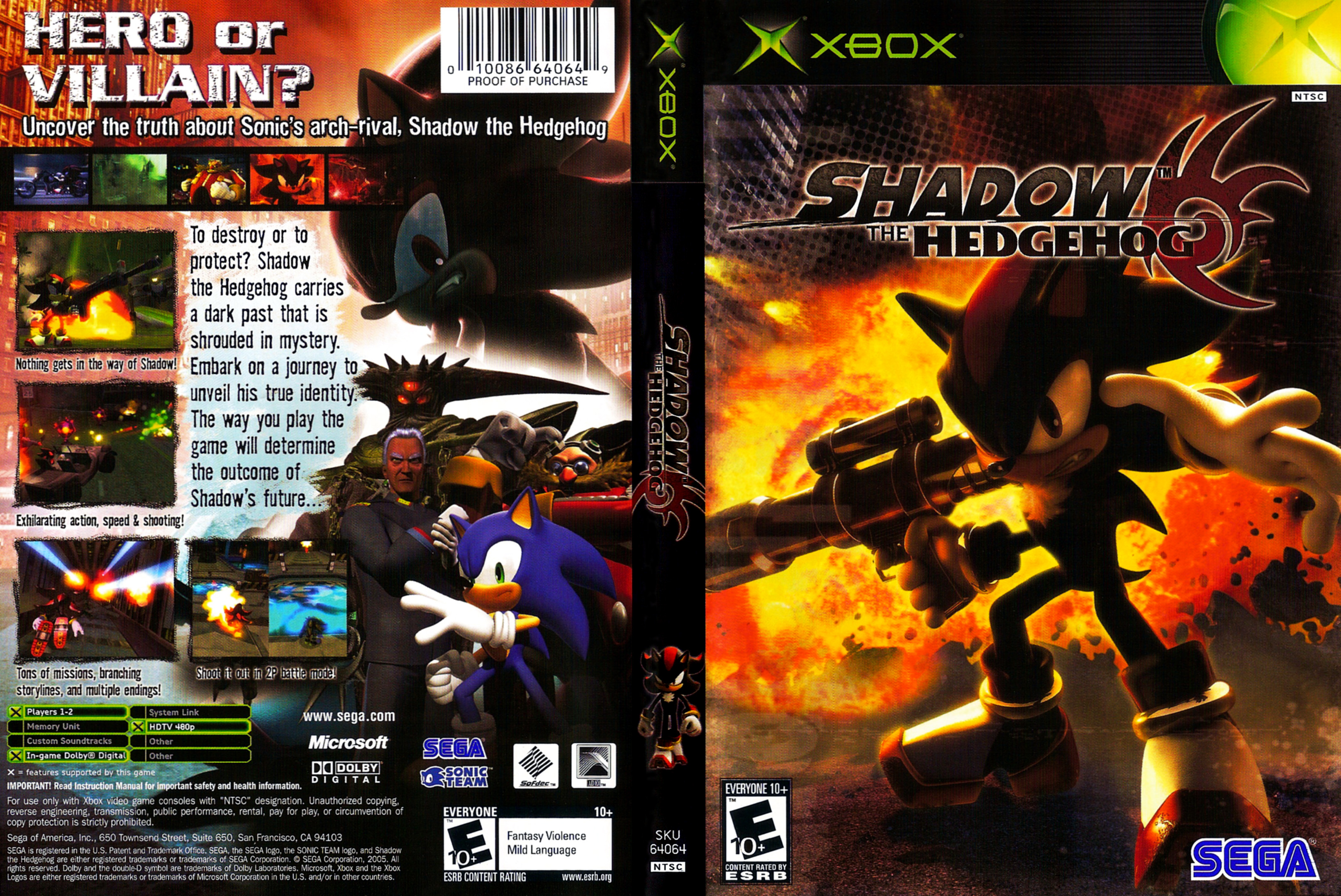 shadow the hedgehog xbox