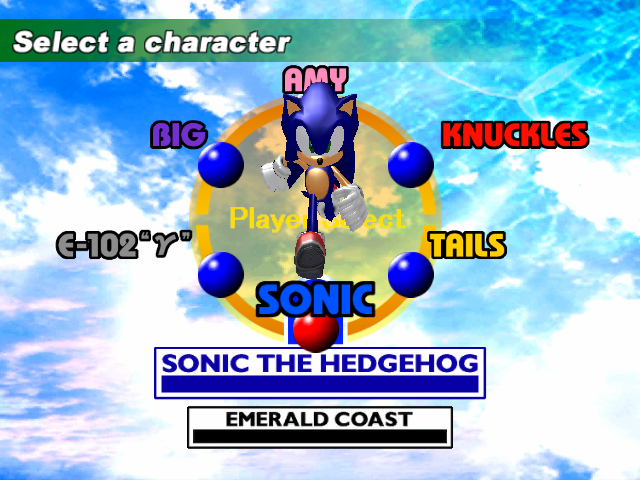 sonic dx character slect mod