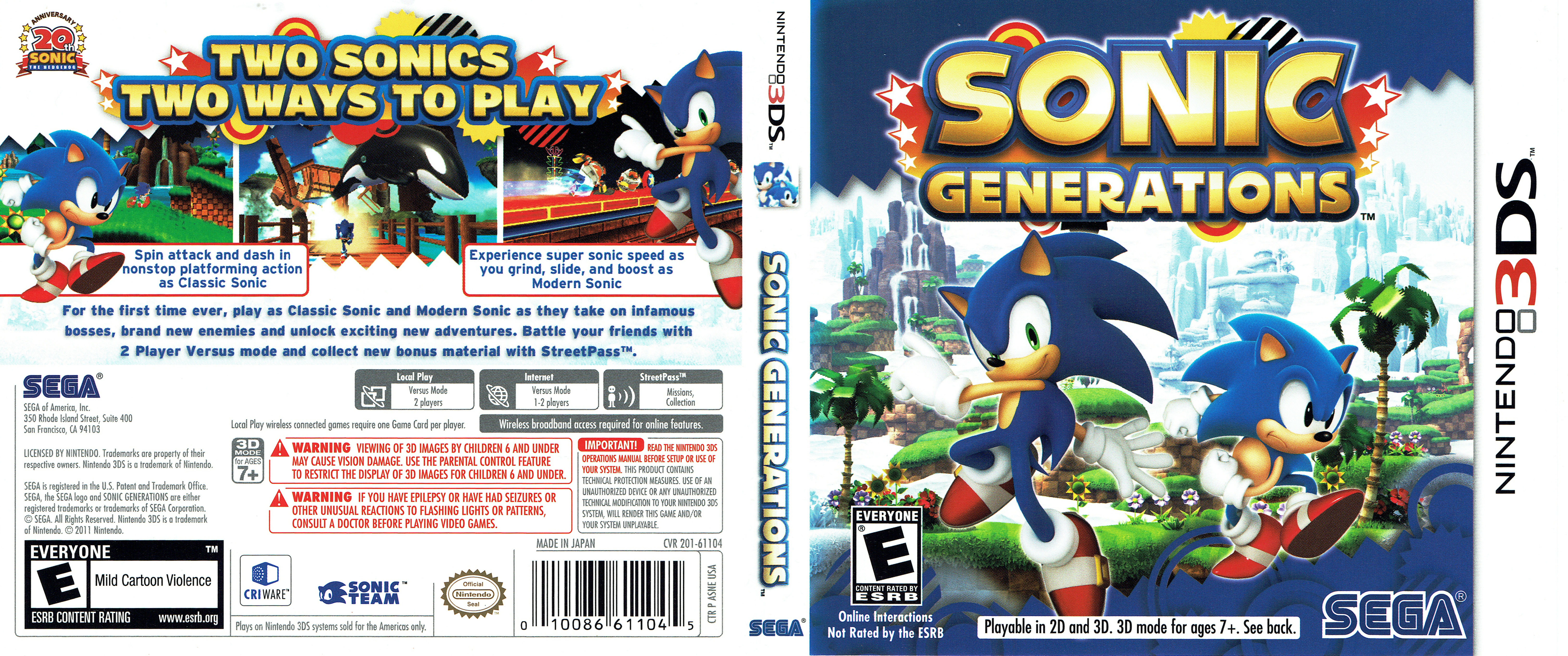 sonic generations 3ds model rips