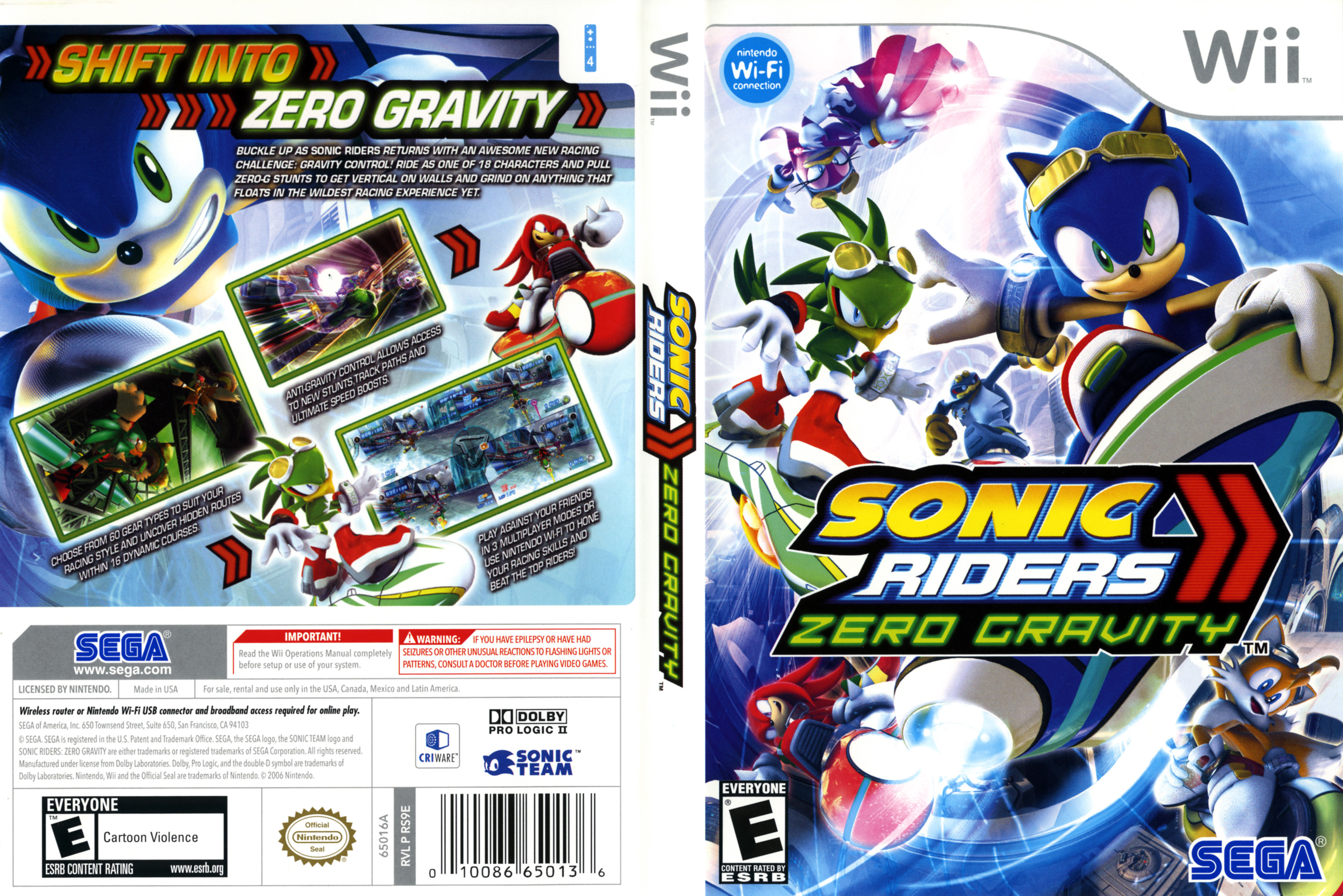 File:Sonic Riders Zero Gravity Wii Box Art.jpg - Sonic Retro