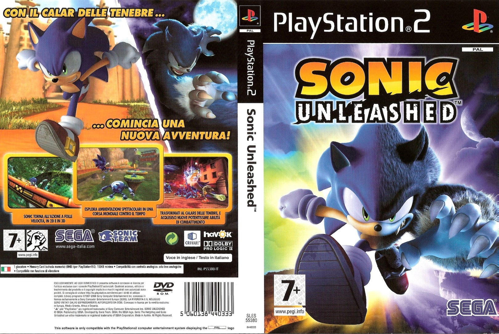 sonic unleashed ps2 or ps3