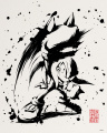 Sumi-e Sonic Print Set Knuckles Moor-Art Gallery.jpg