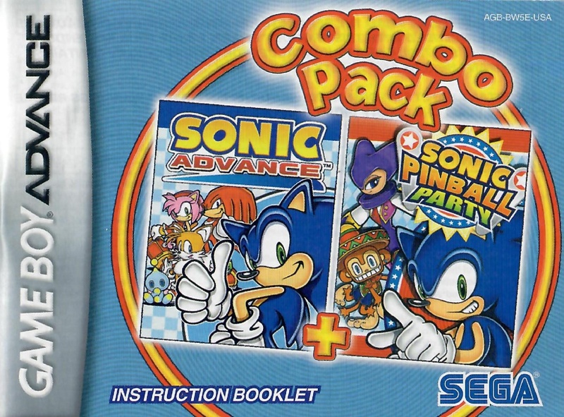 File:Sonic Advance & Pinball Party Combo Pack Manual.pdf