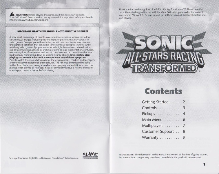 File:SASRT 360 AU manual.pdf - Sonic Retro