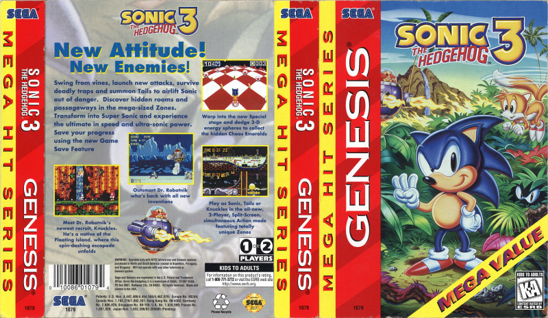 3x Vtg Sonic the Hedgehog PC CD-Rom Games 1996-97 Sonic 3, Sonic