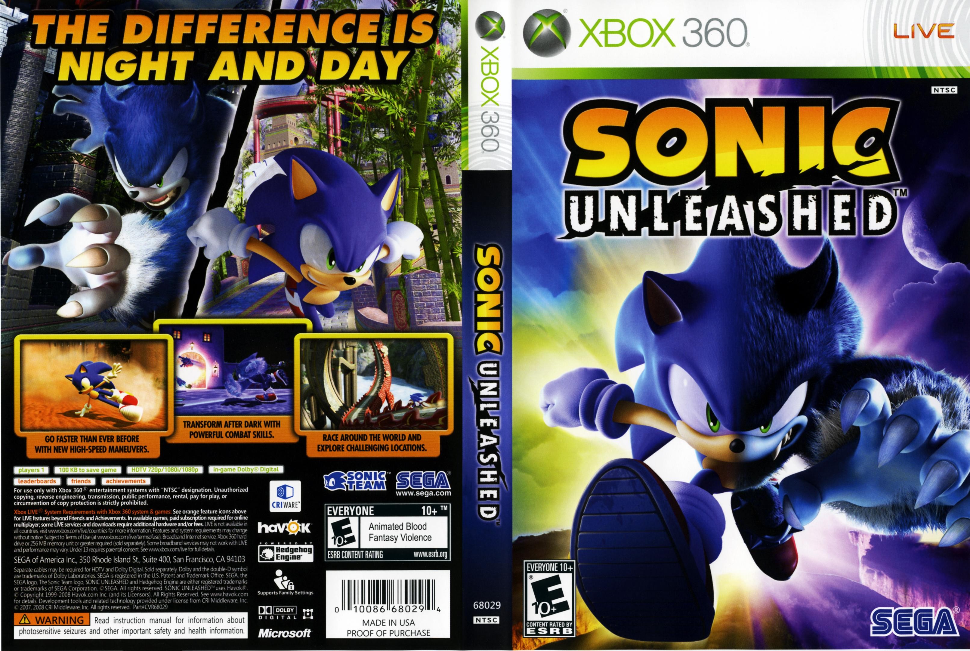 File:Unleashed box 360 us.jpg - Sonic Retro