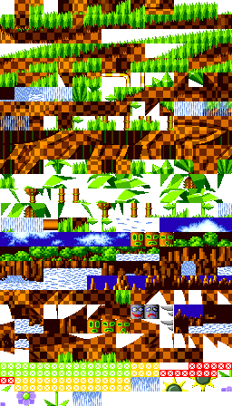 They actually remade the original Sonic 1 title screen sprites for this  animation, Sonic the Hedgehog