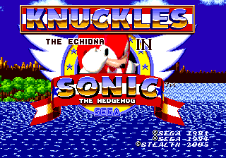 KnucklesInSonic1 MD Title.png
