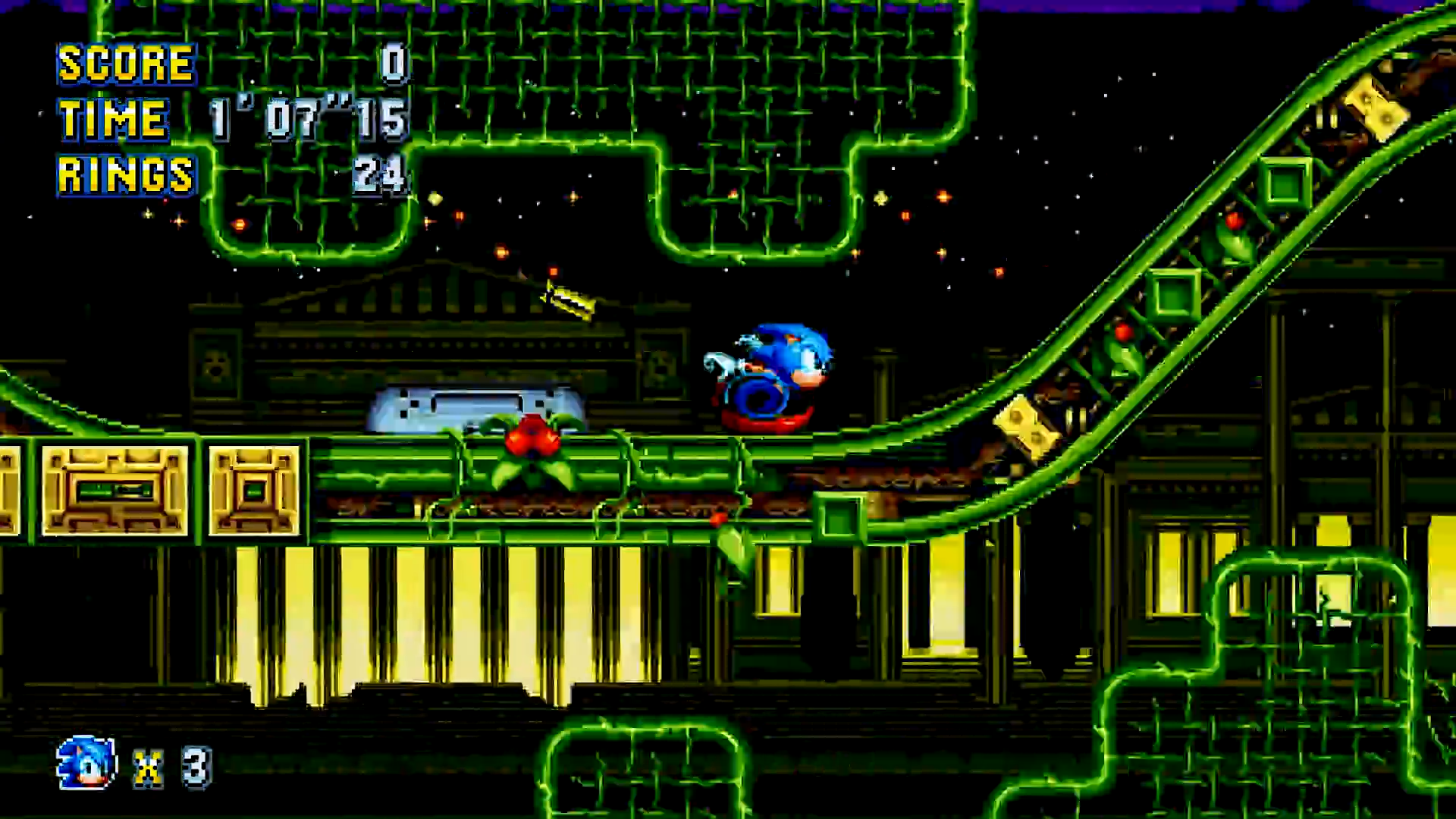 Мания speed up. Стардаст спидвей Соник. Stardust Speedway Zone Sonic Mania. Sonic Mania Stardust Speedway. Соник Мания Stardust Speedway.