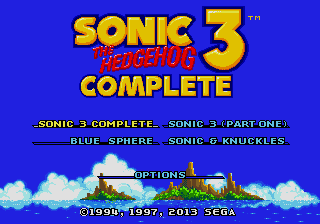 Sonic The Hedgehog 3 ROM - Sega Game - Emu Games