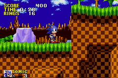 Game Boy Advance - Sonic the Hedgehog Genesis - Green Hill Zone