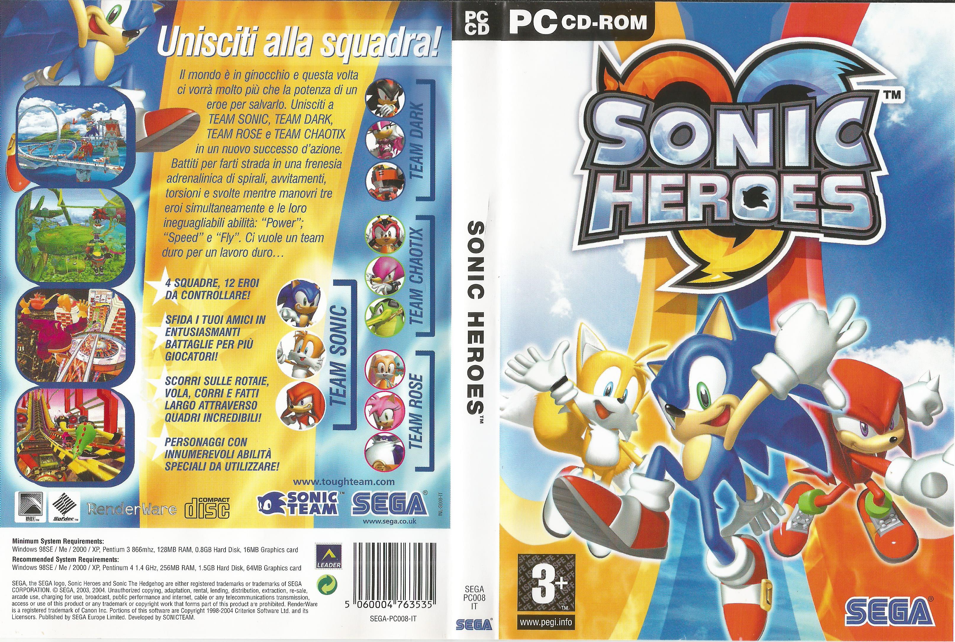 Соник герои играть. Sonic Heroes игра диск 1. Sonic Heroes обложка игры. Sonic игра 2004. Sonic the Hedgehog Xbox 360 обложка.