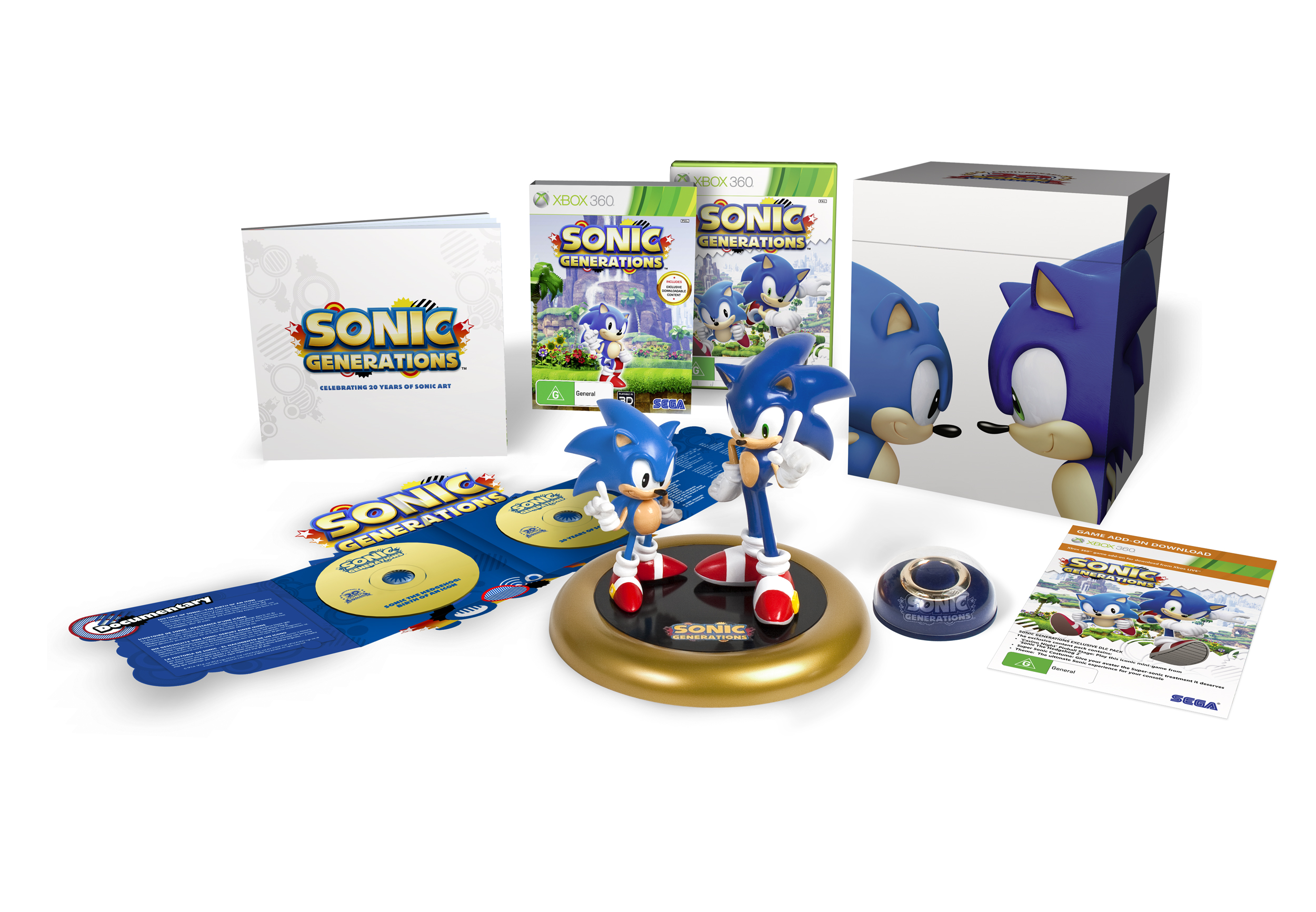 Купить sonic generations. Sonic Generations коллекционное издание. Sonic Generations фигурка. Соник генерейшен 1. Sonic Xbox 360.