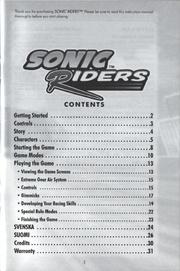 sonic riders pc manual