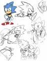 Sonic Mega Drive Sonic sketches.jpg