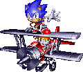 Sonic and Tails in Chaotix.gif